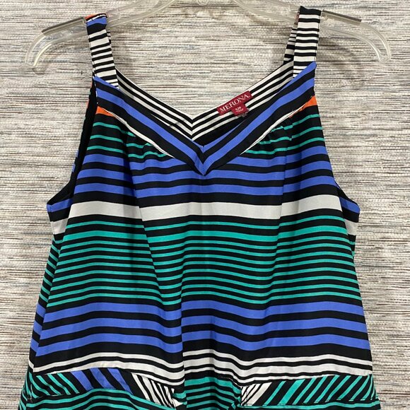 Sleeveless Striped Merona Dress With Drawstring Waist Size S/P - Picture 3 of 4